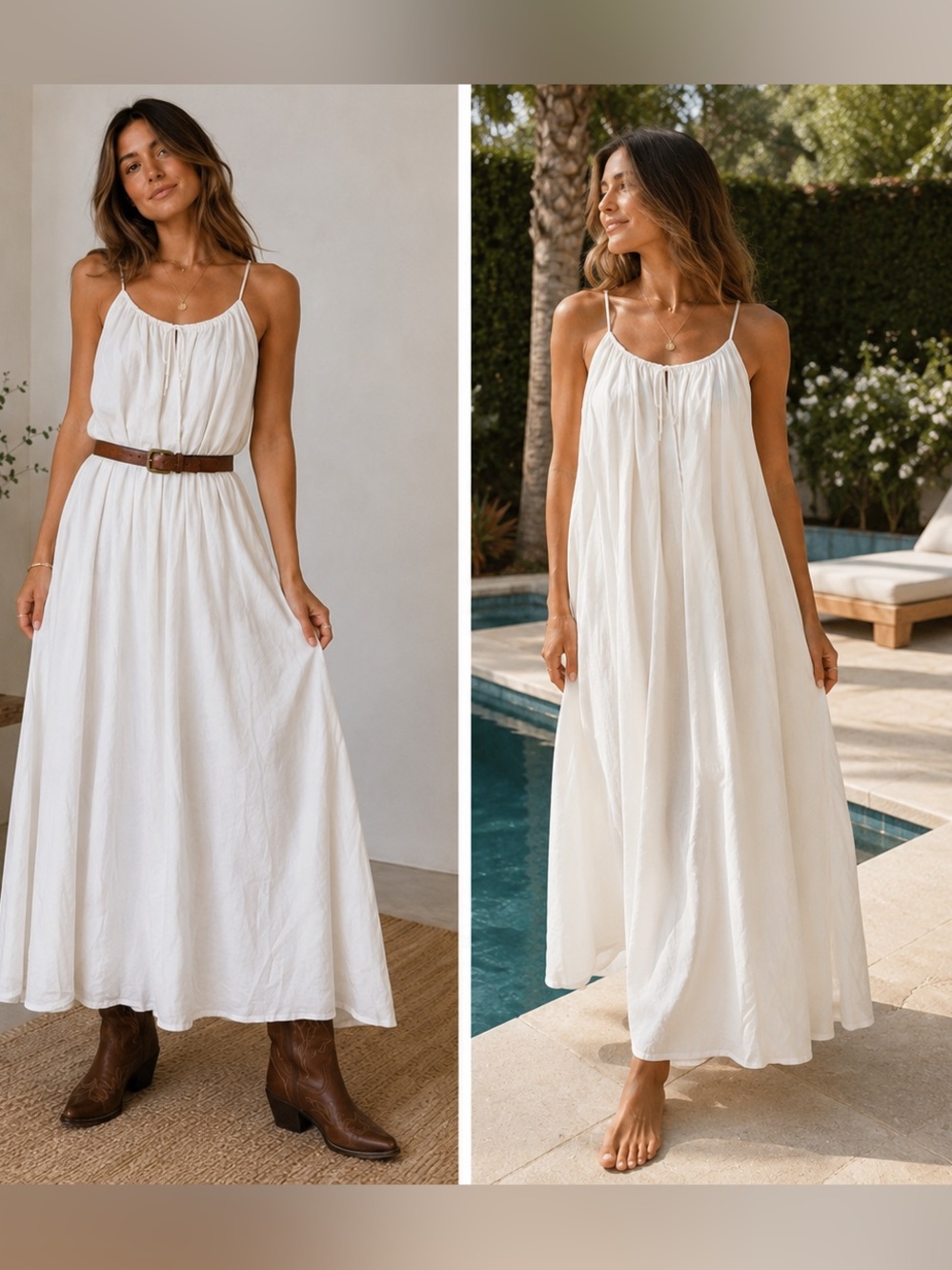 Mersea Patio Dress | NWT White Cotton Maxi Dress | One Size | Coastal Chic